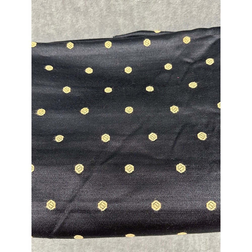 Unbranded Upholstery Heavy Fabric Remnant Black with Gold Dots 56"‎ x 132"